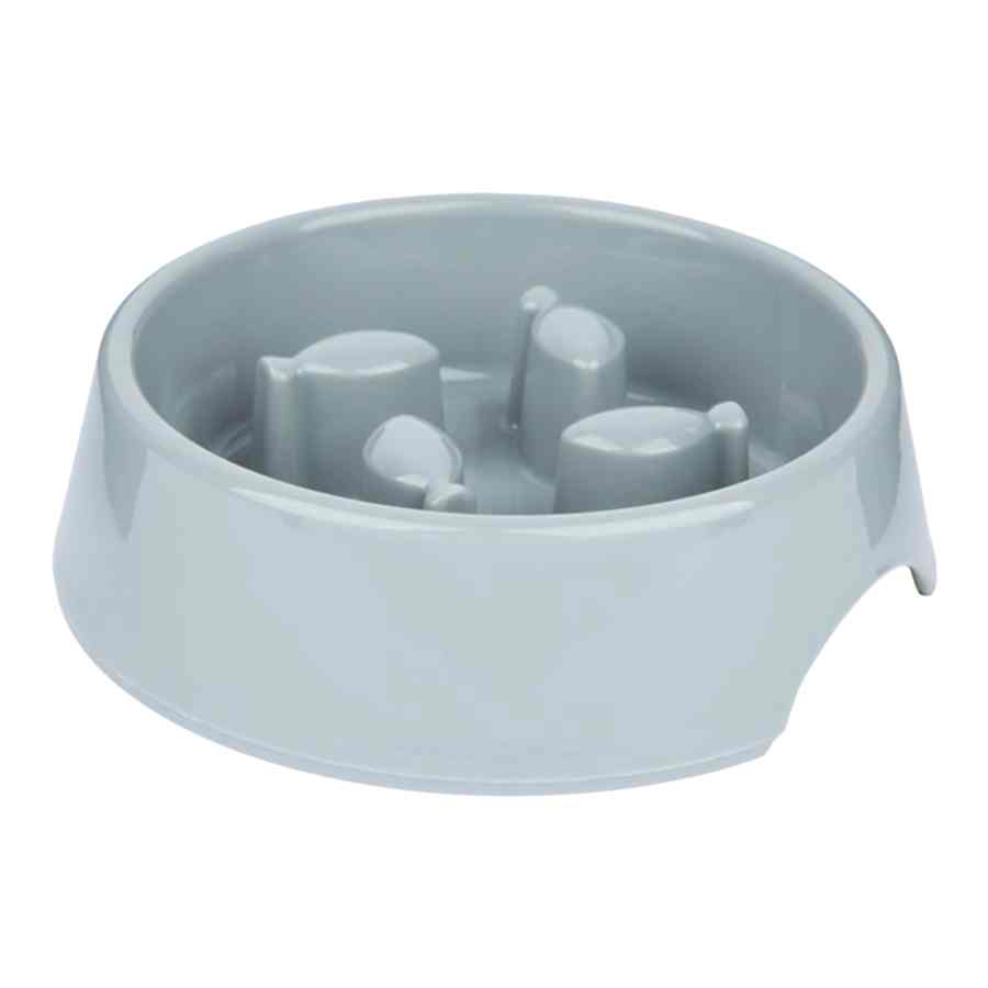 Pets at Home Anti-Bacterial Slow Feed Cat Bowl Grey