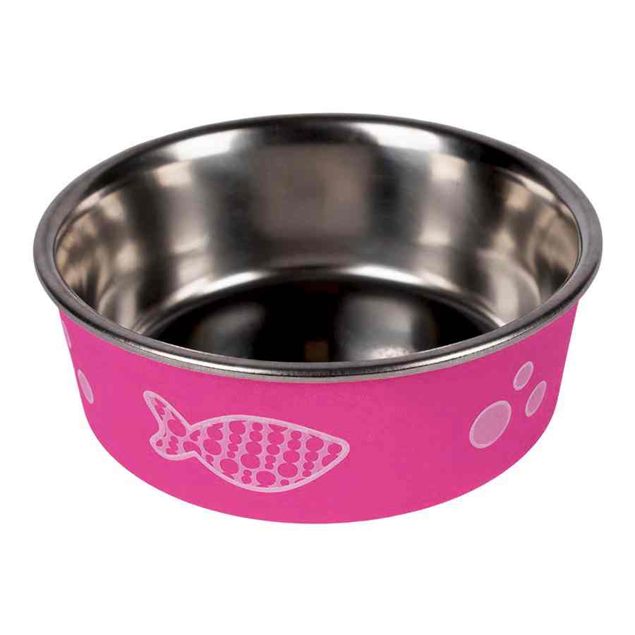 Pets at Home Fun Fish Cat Bowl Pink