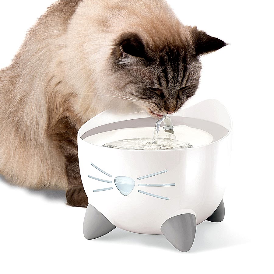 Catit PIXI Cat Drinking Fountain Stainless Steel White