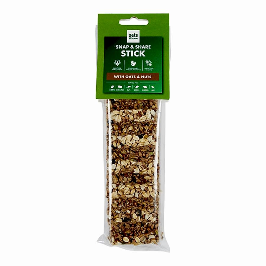 Pets at Home Small Animal Snap & Share Treat Stick with Oats & Nuts