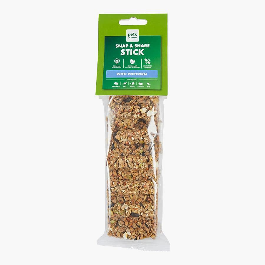 Pets at Home Small Animal Snap & Share Treat Stick with Popcorn