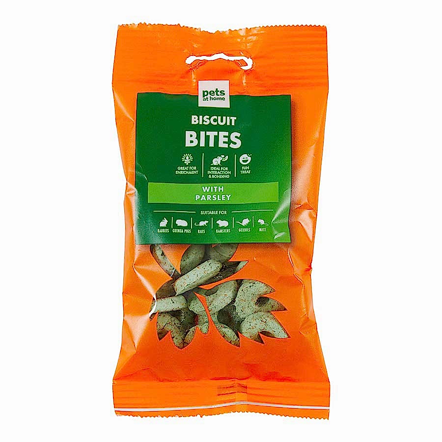 Pets at Home Small Animal Biscuit Bites Treats with Parsley