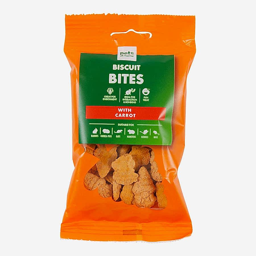 Pets at Home Small Animal Biscuit Bites Treats with Carrot