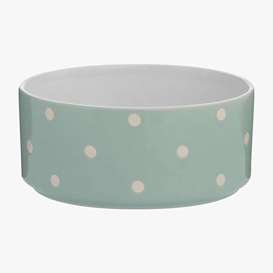 Mason Cash Polka Dot Pet Bowl Sage Green 18cm