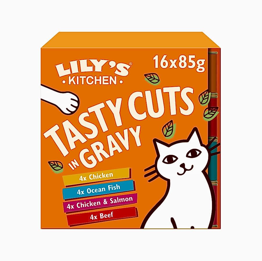 Lily's Kitchen Wet Adult Cat Food Tasty Cuts in Gravy Selection 16x85g