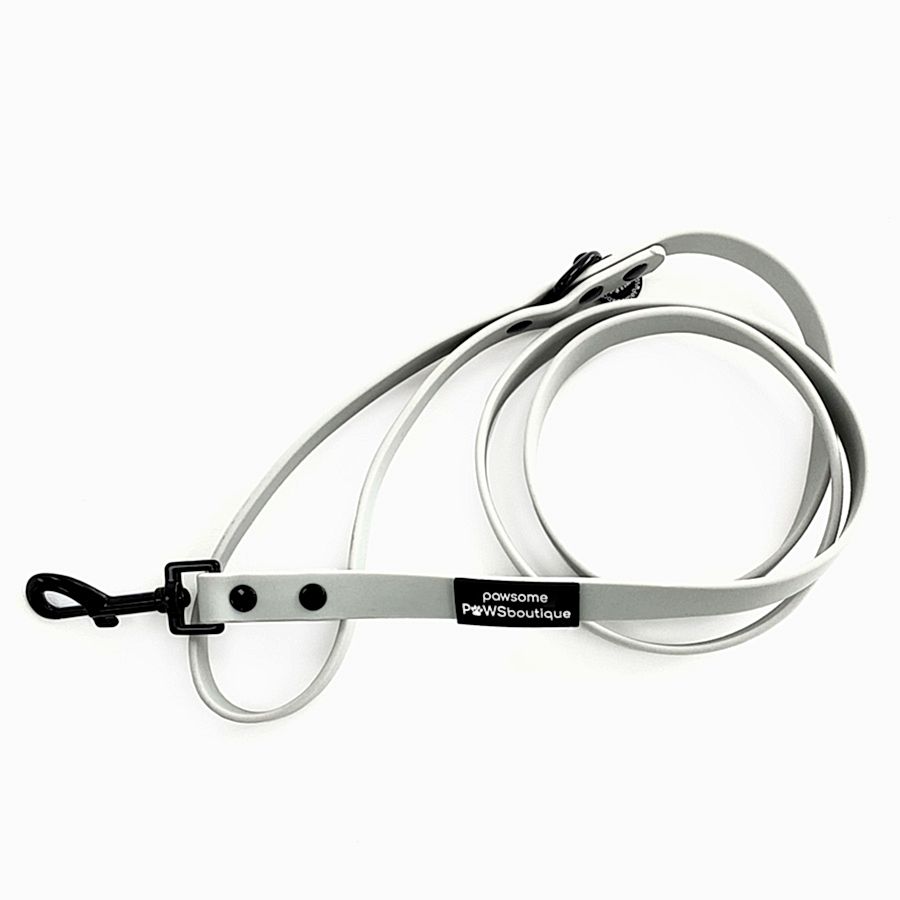 Pawsome Paws Boutique Waterproof Dog Lead Grey