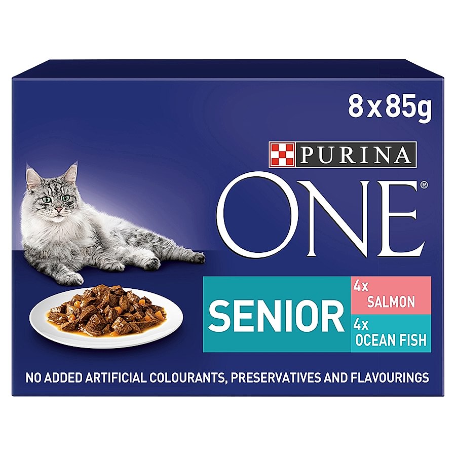 Purina ONE Wet Senior Cat Food Salmon & Ocean Fish