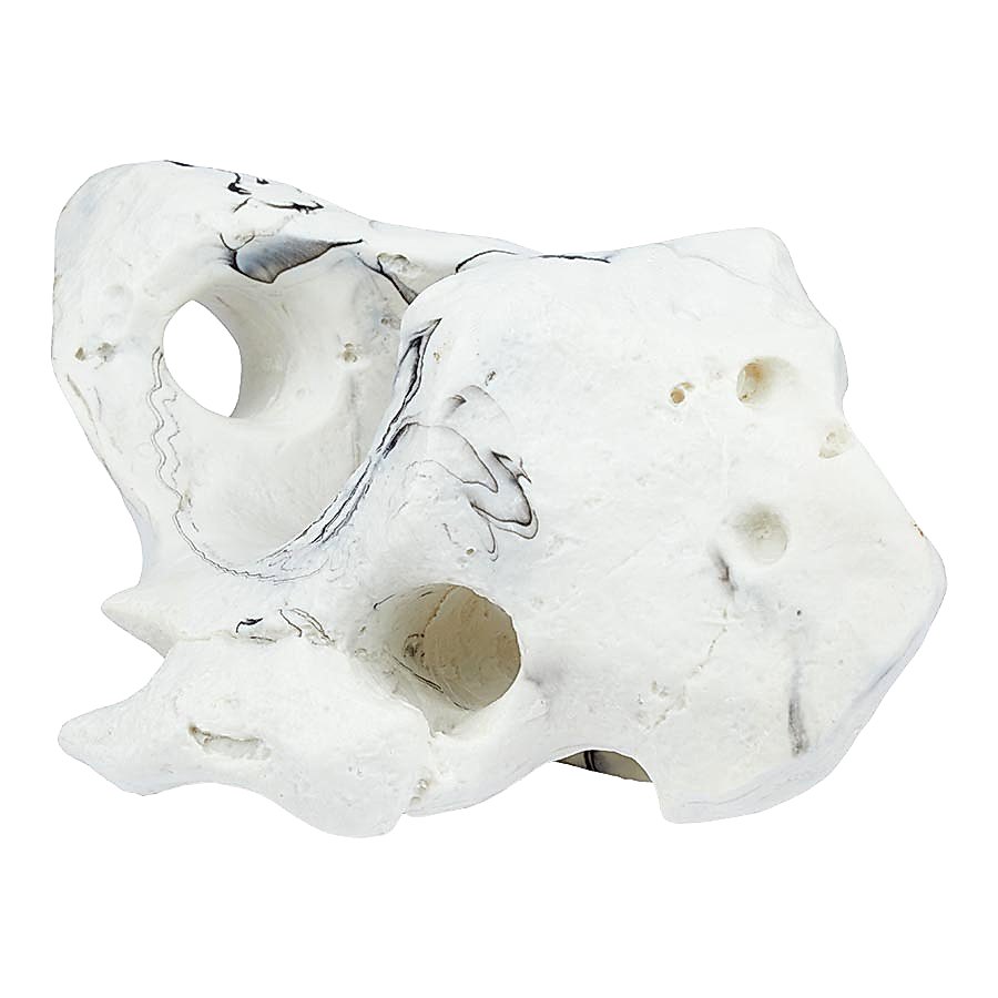 Pets at Home Marble Rock Aquarium Ornament Black & White