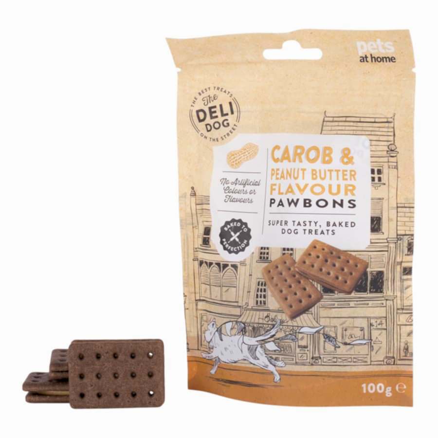 The Deli Dog Carob & Peanut Butter Flavour Pawbons Treats