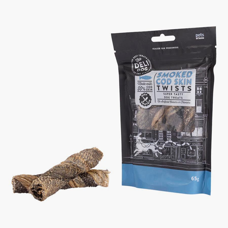 The Deli Adult Dog Treats Smoked Cod Skin Twists