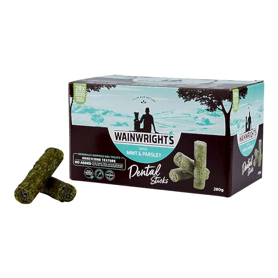 Wainwright's Small Breed Adult Dog Dental Sticks with Mint & Parsley