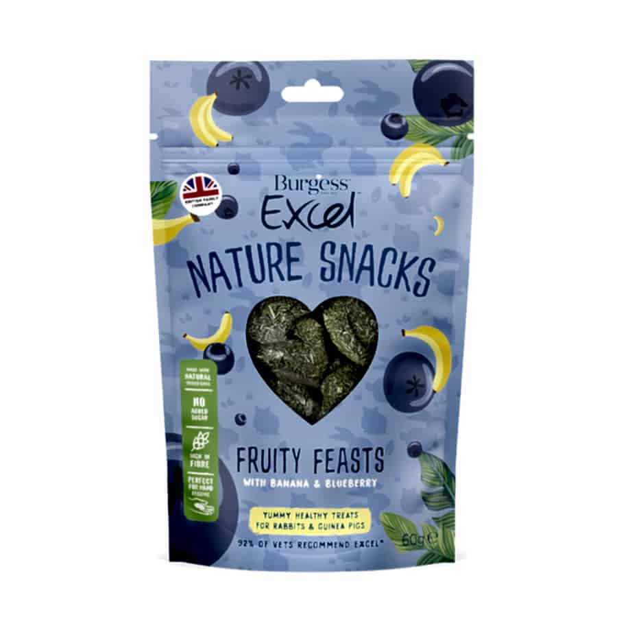 Burgess Excel Nature Small Animal Snacks with Banana & Blueberry