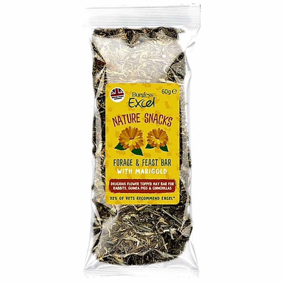 Burgess Excel Nature Small Animal Snacks Forage & Feast Hay Bars Marigold