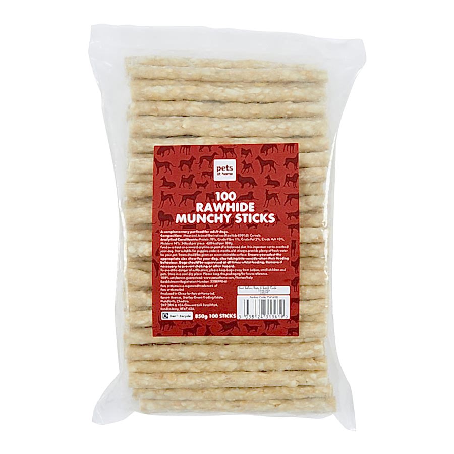 Pets at Home Rawhide Munchy Sticks Dog Treats