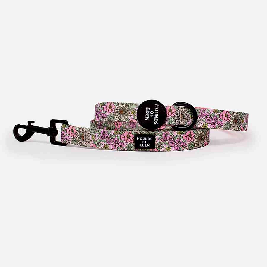 Hounds of Eden Wild Blossom Dog Lead Pink 5ft