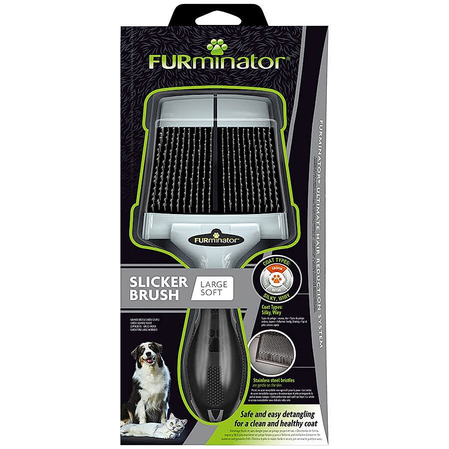 FURminator Soft Slicker Dog & Cat Brush