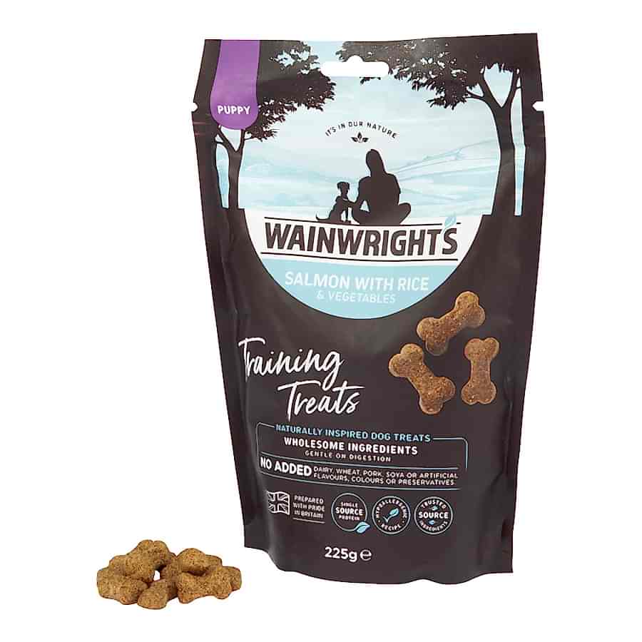 Wainwright's Puppy Training Treats Salmon with Rice