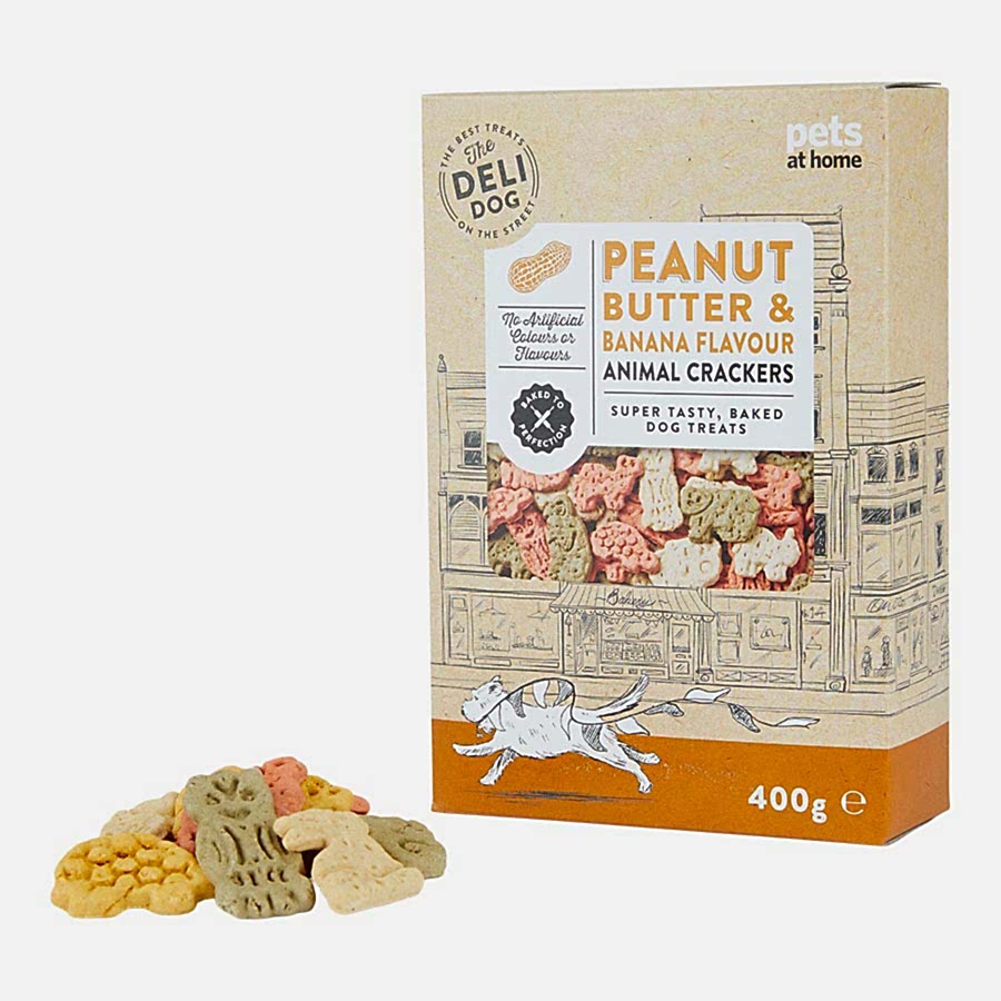 The Deli Dog Peanut Butter & Banana Animal Crackers Treats