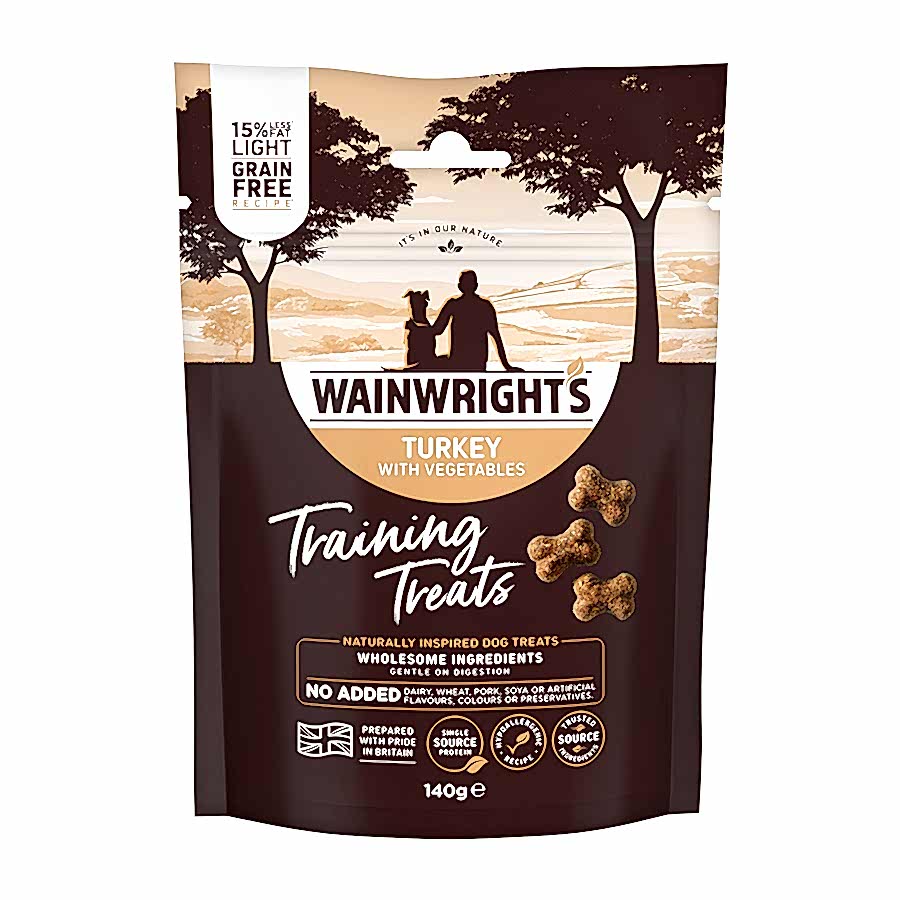 Wainwright's Low Fat Dog Training Treats Turkey with Veg