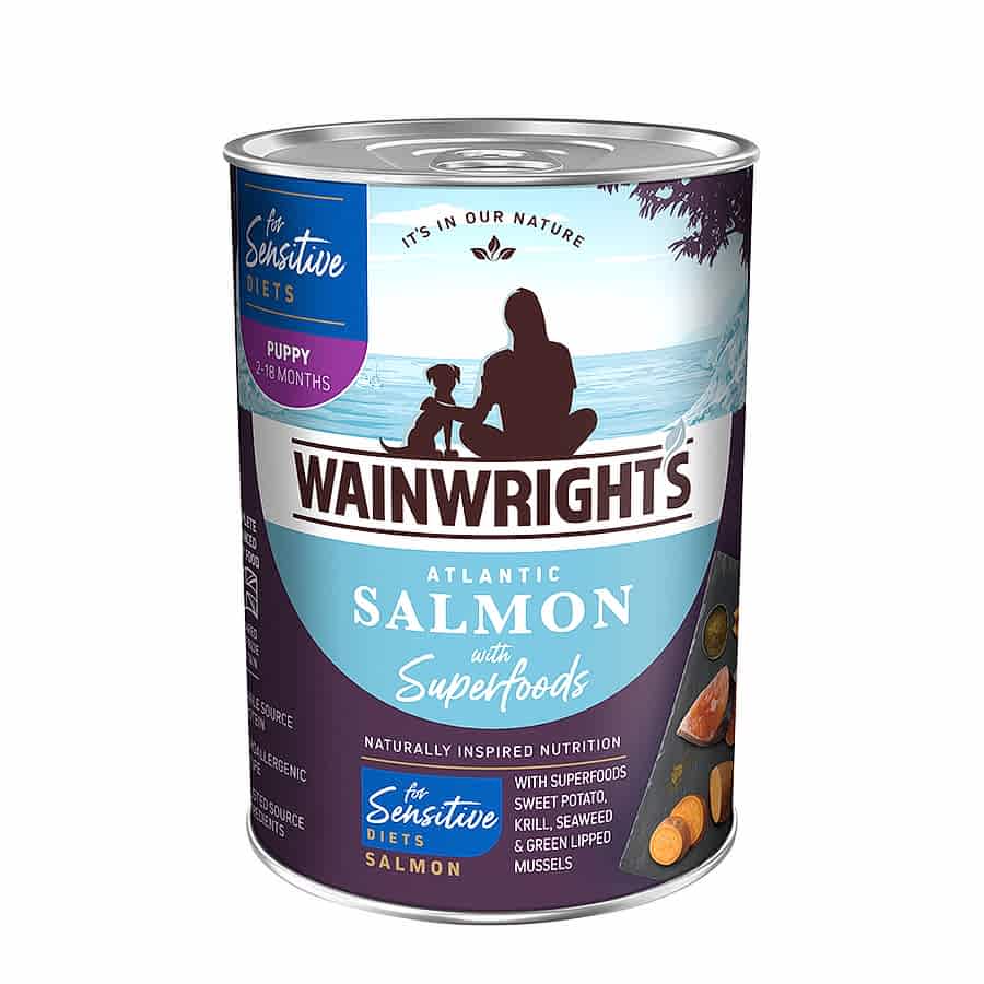 Wainwright's Sensitive Puppy Wet Dog Food Atlantic Salmon With Superfoods