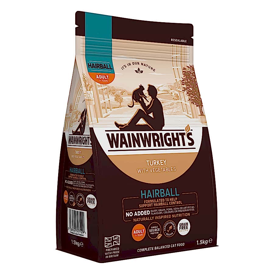 Wainwright's Grain Free Hairball Adult Dry Cat Food