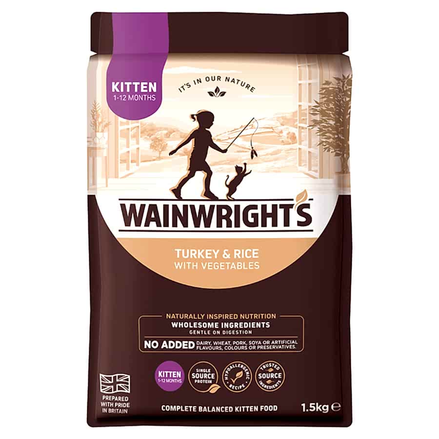 Wainwright's Kitten Dry Cat Food Turkey & Rice With Veg