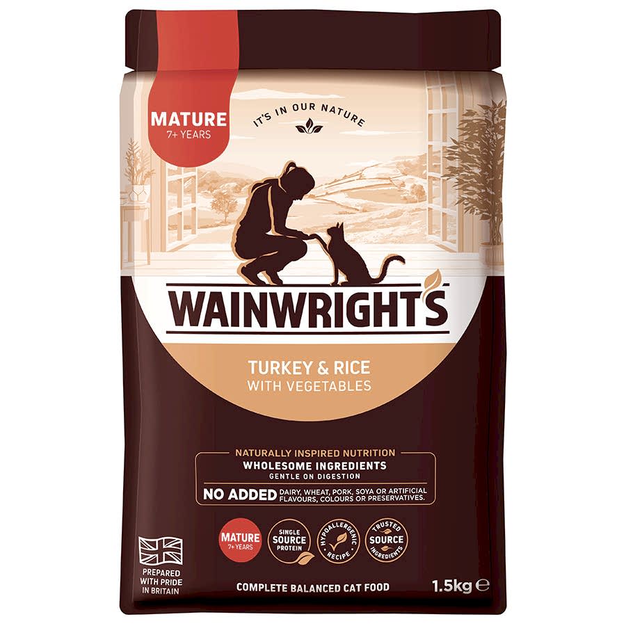 Wainwright's Mature Cat Dry Food Turkey & Rice with Veg