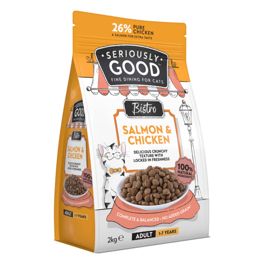 Seriously Good Dry Adult Cat Food Salmon & Chicken