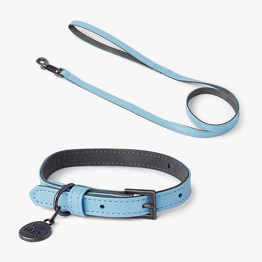 Just For Puppy Collar & Lead Set Blue