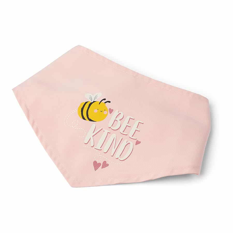 Just For Puppy Bee Kind Reversible Bandana Pink