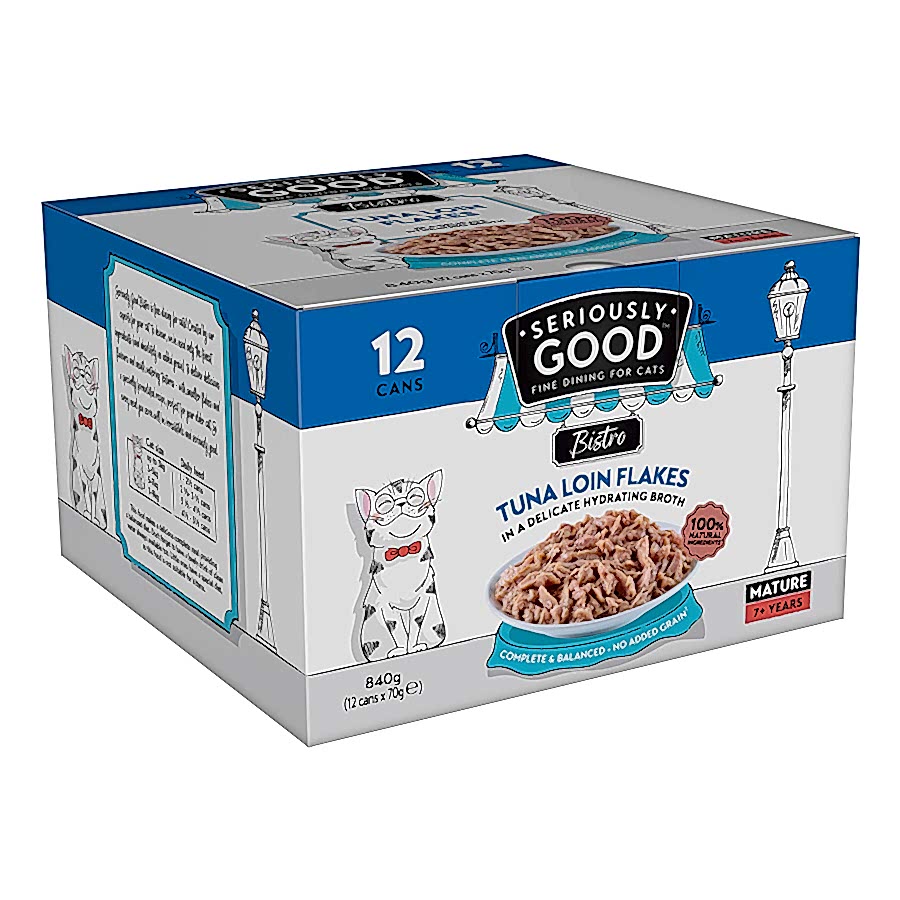 Seriously Good Wet Mature Cat Food Tuna Loin Flakes