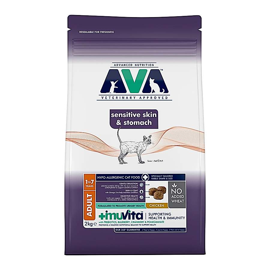 AVA Sensitive Skin & Stomach Adult Dry Cat Food Chicken