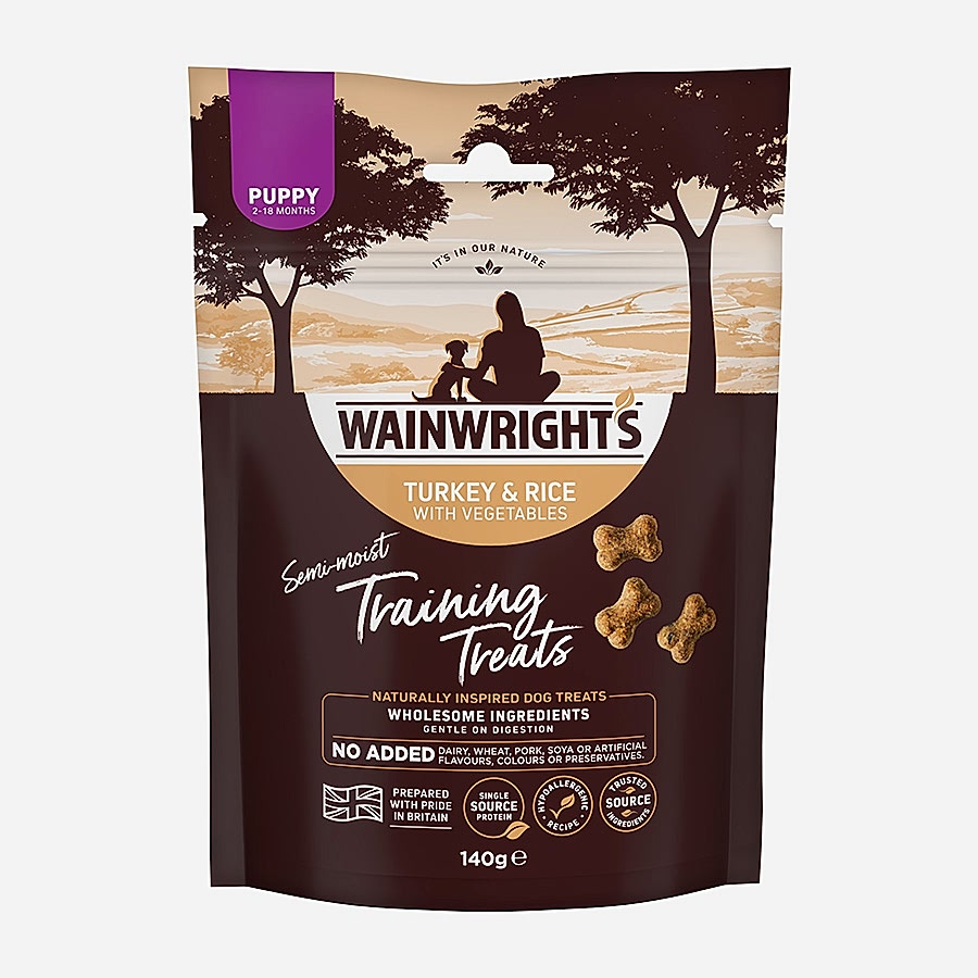 Wainwright's Puppy Training Treats Turkey & Rice With Veg