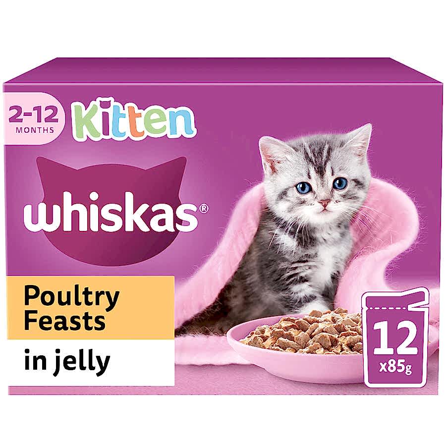 Whiskas Kitten Wet Cat Food Poultry In Jelly