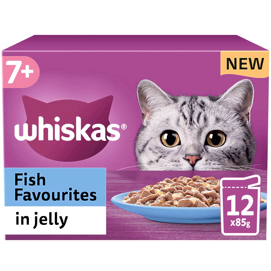 Whiskas 7+ Senior Wet Cat Food Fish In Jelly