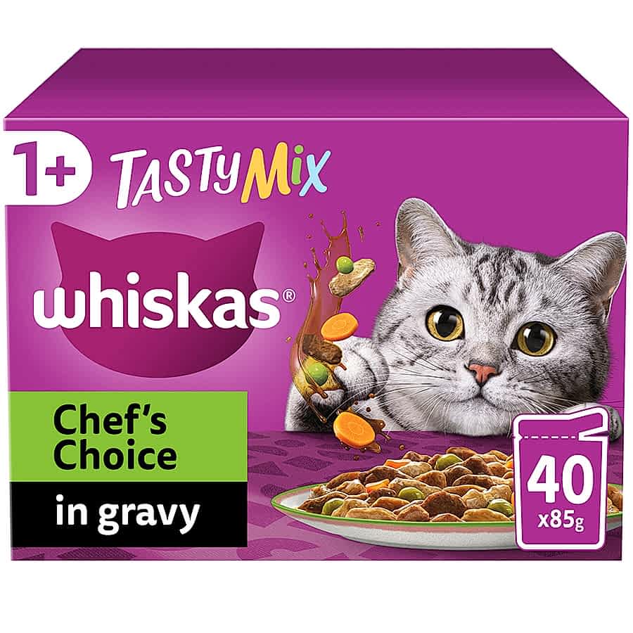 Whiskas 1+ Adult Wet Cat Food Chef's Choice Mix In Gravy