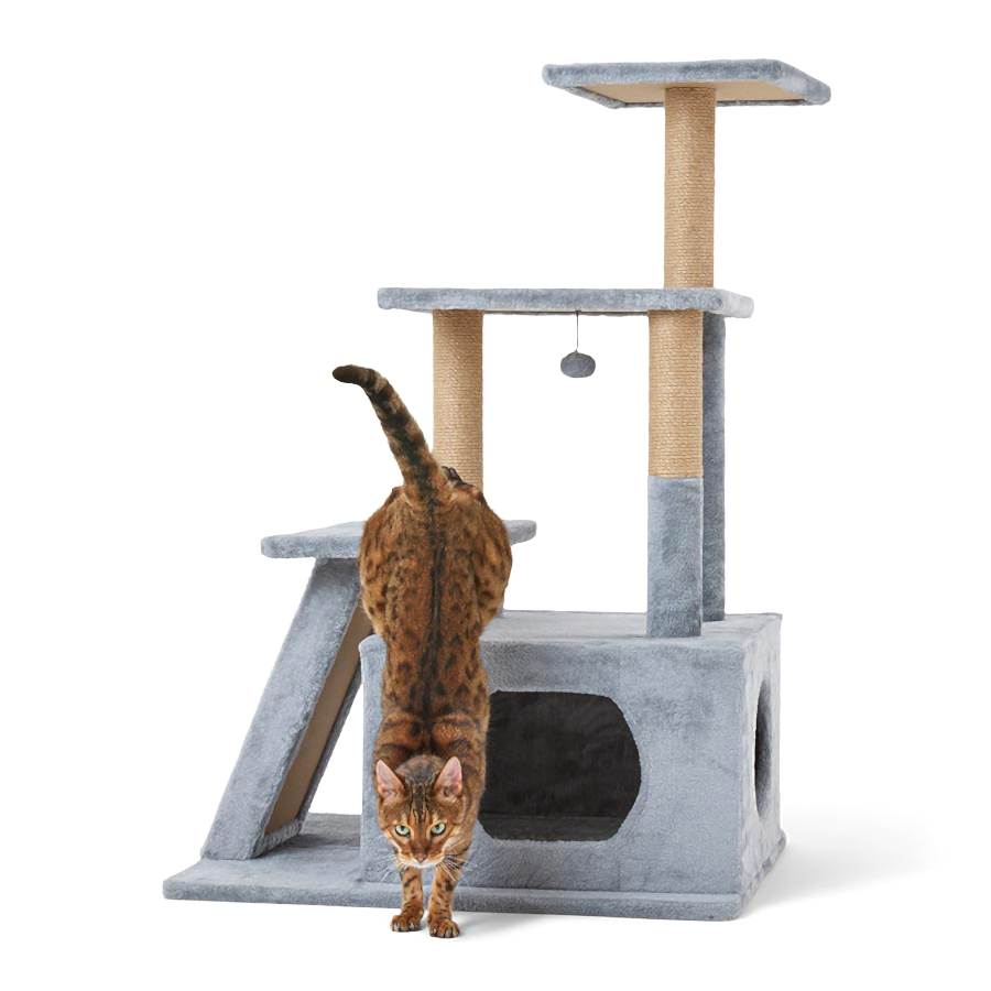 Pets at Home Double Level Cat Activity Centre Grey