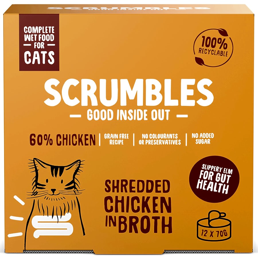 Scrumbles Complete Wet Cat Food Chicken Broth