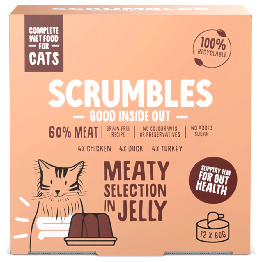 Scrumbles Complete Wet Cat Food Meaty Selection In Jelly