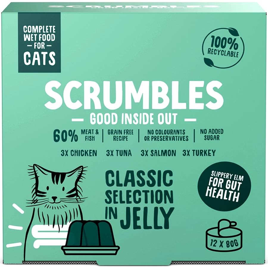 Scrumbles Complete Wet Cat Food Classic Selection in Jelly