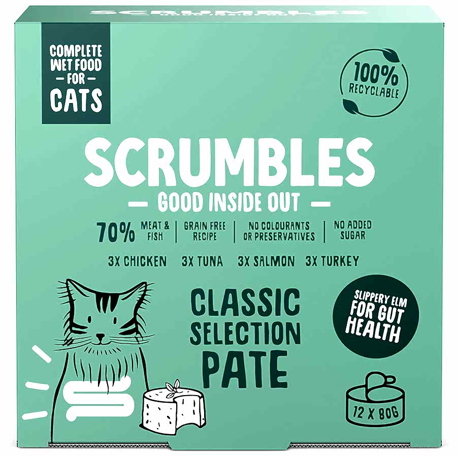 Scrumbles Complete Wet Cat Food Pate Classic Selection