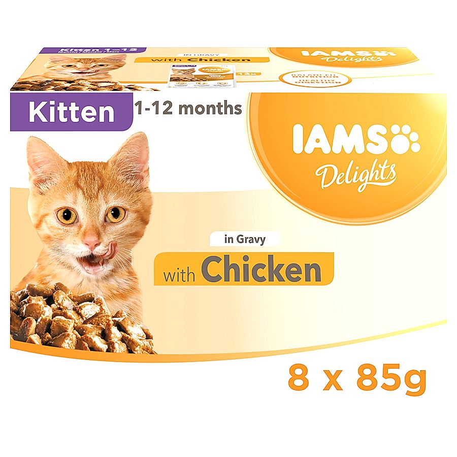 Iams Delights Wet Kitten Cat Food Chicken Gravy