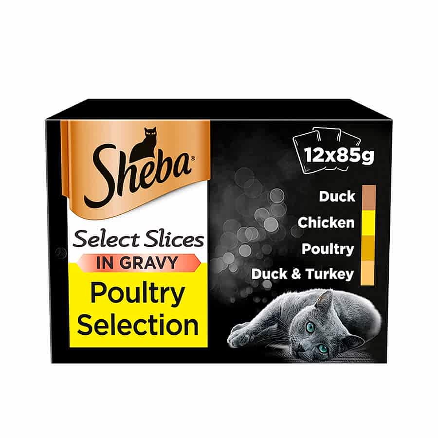 Sheba Select Slices Adult Wet Cat Food Poultry In Gravy