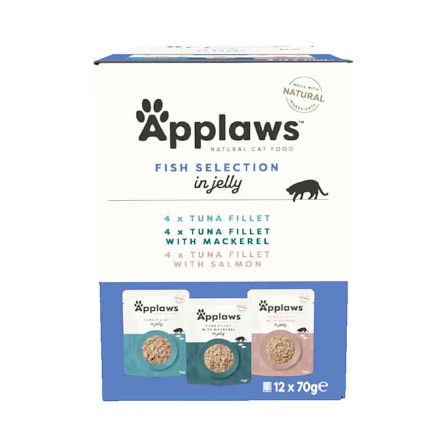 Applaws Natural Wet Adult Cat Food Fish Selection in Jelly 12 Pouches