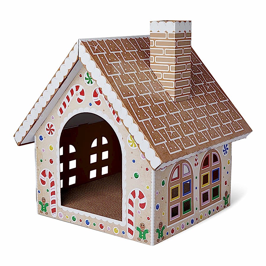 Pets at Home Christmas Gingerbread House Cat Scratcher