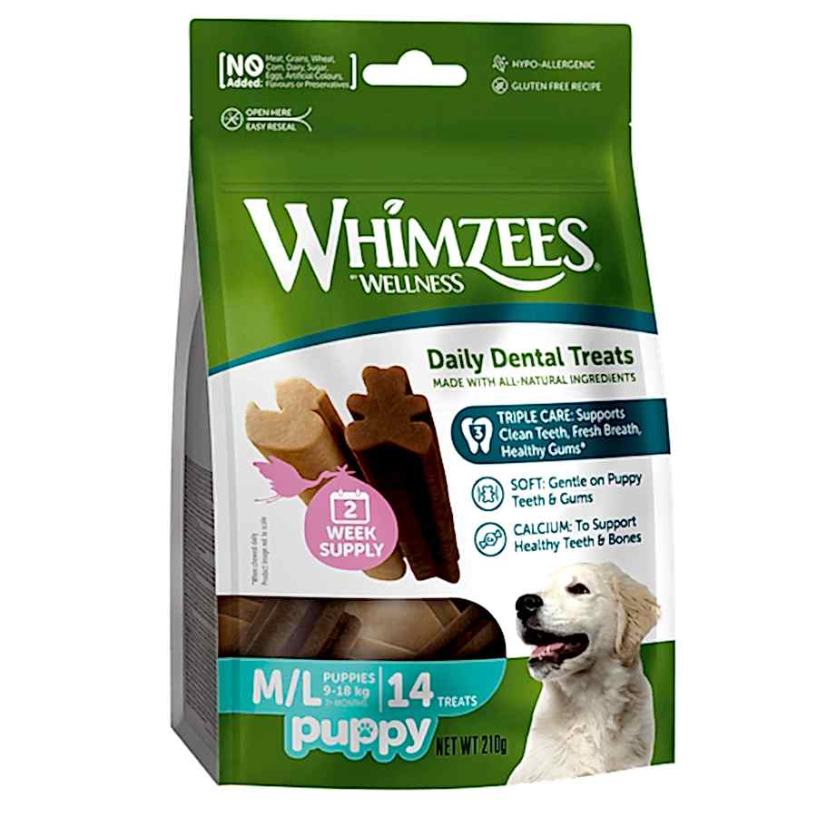 Whimzees Puppy Natural Daily Dental Treats Medium/Large