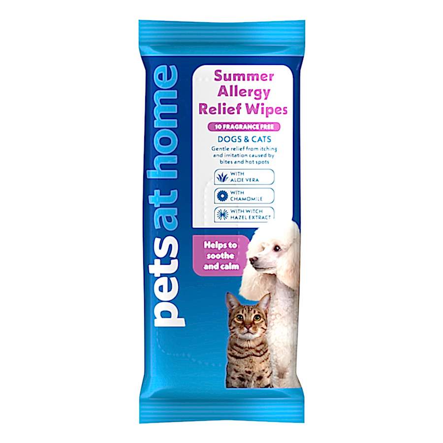 Pets at Home Summer Allergy Relief Wipes for Dogs & Cats