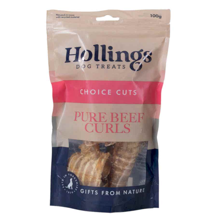 Hollings Beef Curls Dog Treats