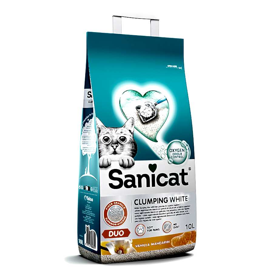 Sanicat Duo Cat Litter White