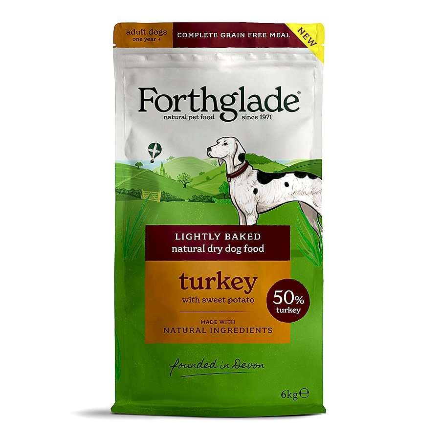 Forthglade Grain Free Lightly Baked Adult Dry Dog Food Turkey